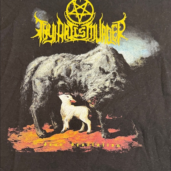 Thy Art Is Murder band tee - Gildan Premium Cotton Black T-Shirt - Picture 3 of 4